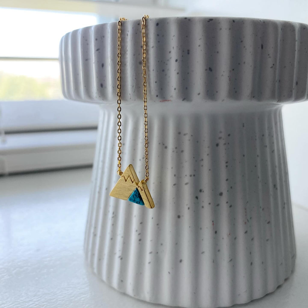 Mountain Range Gemstone Necklace