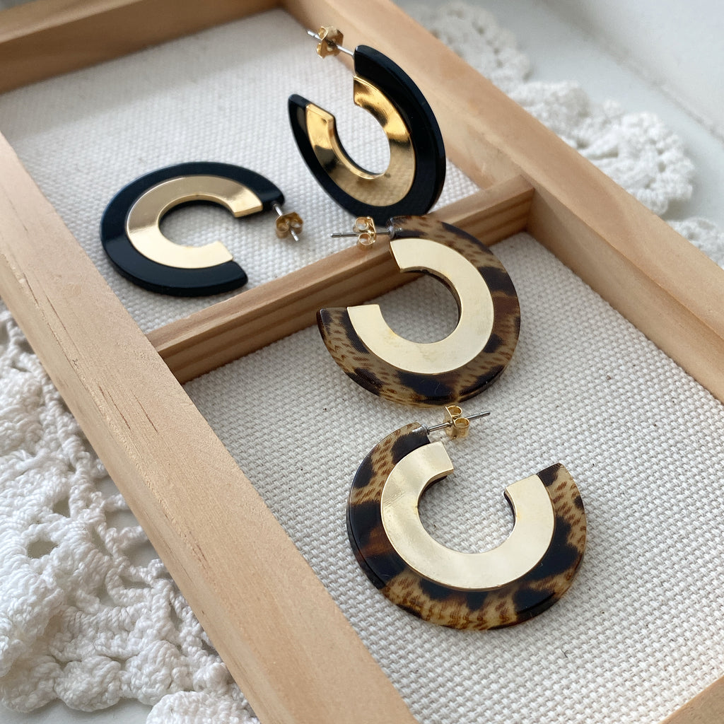 Resin Hoop Earrings