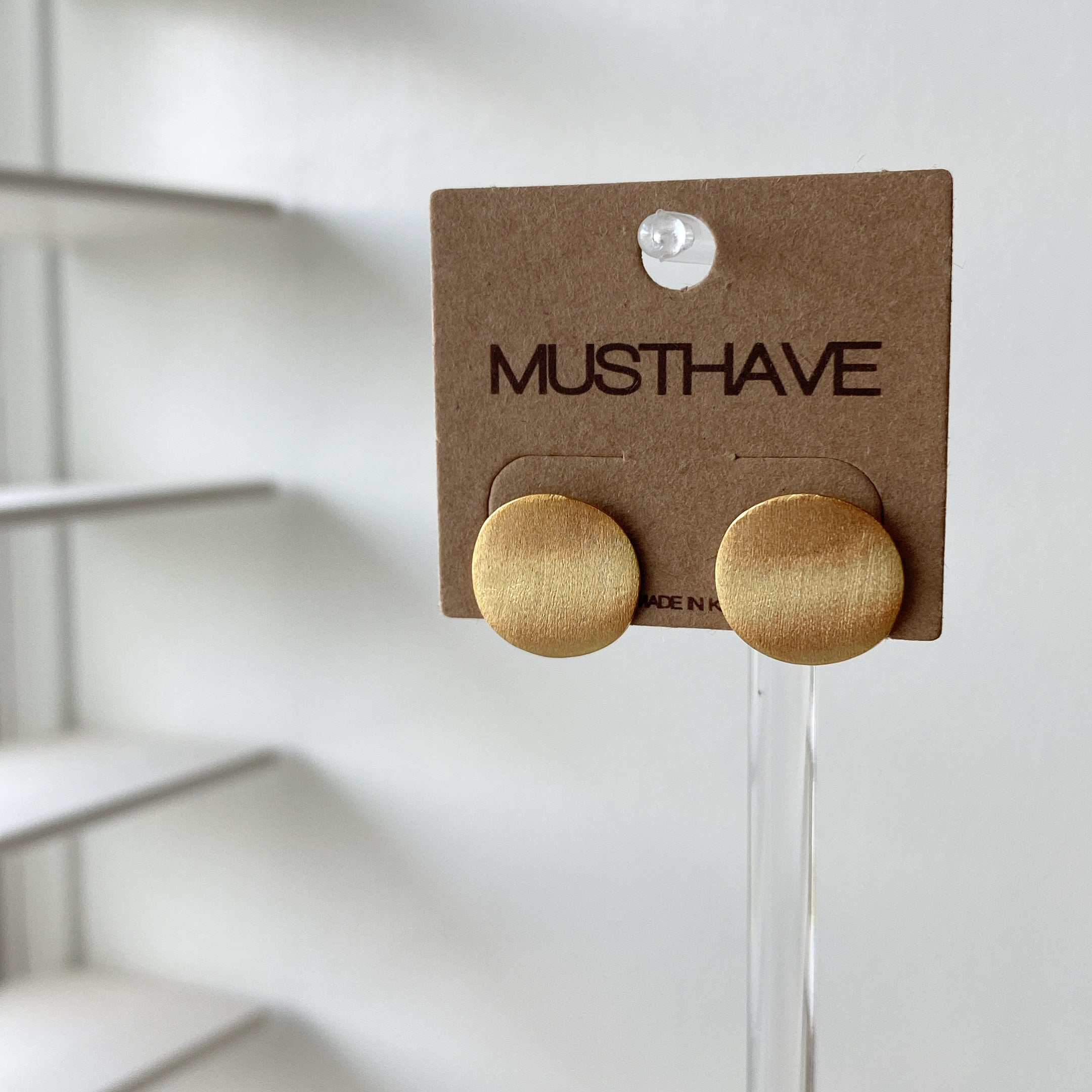 Round Disc Earrings