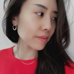 Open Oval Droplet Earrings