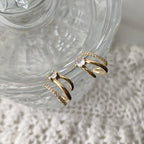 Pavé Cubic Grip Earrings