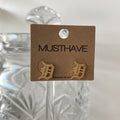Detroit 'D' Earrings