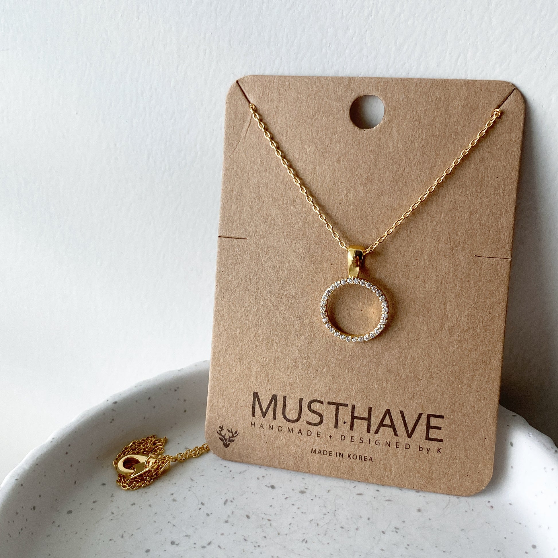 Pavé Karma Circle Necklace