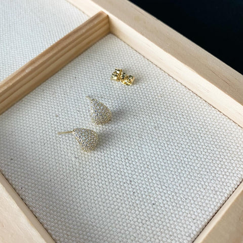 Pavé Mini Teardrop Earrings