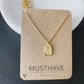 Rose Plaque Necklace