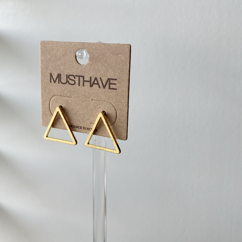 Open Triangle Earrings