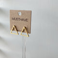 Open Triangle Earrings