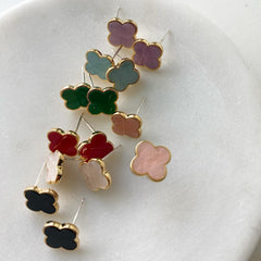 Clover Leaf Pantone Stud Earrings