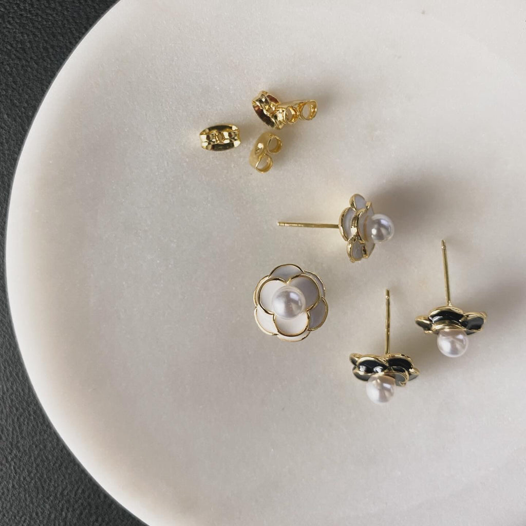 Coco Camellia Teeny Earrings