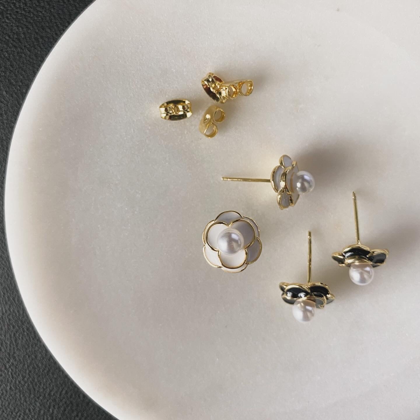Coco Camellia Teeny Earrings