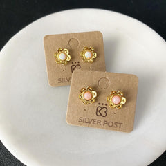 Flower Gemstone Earrings