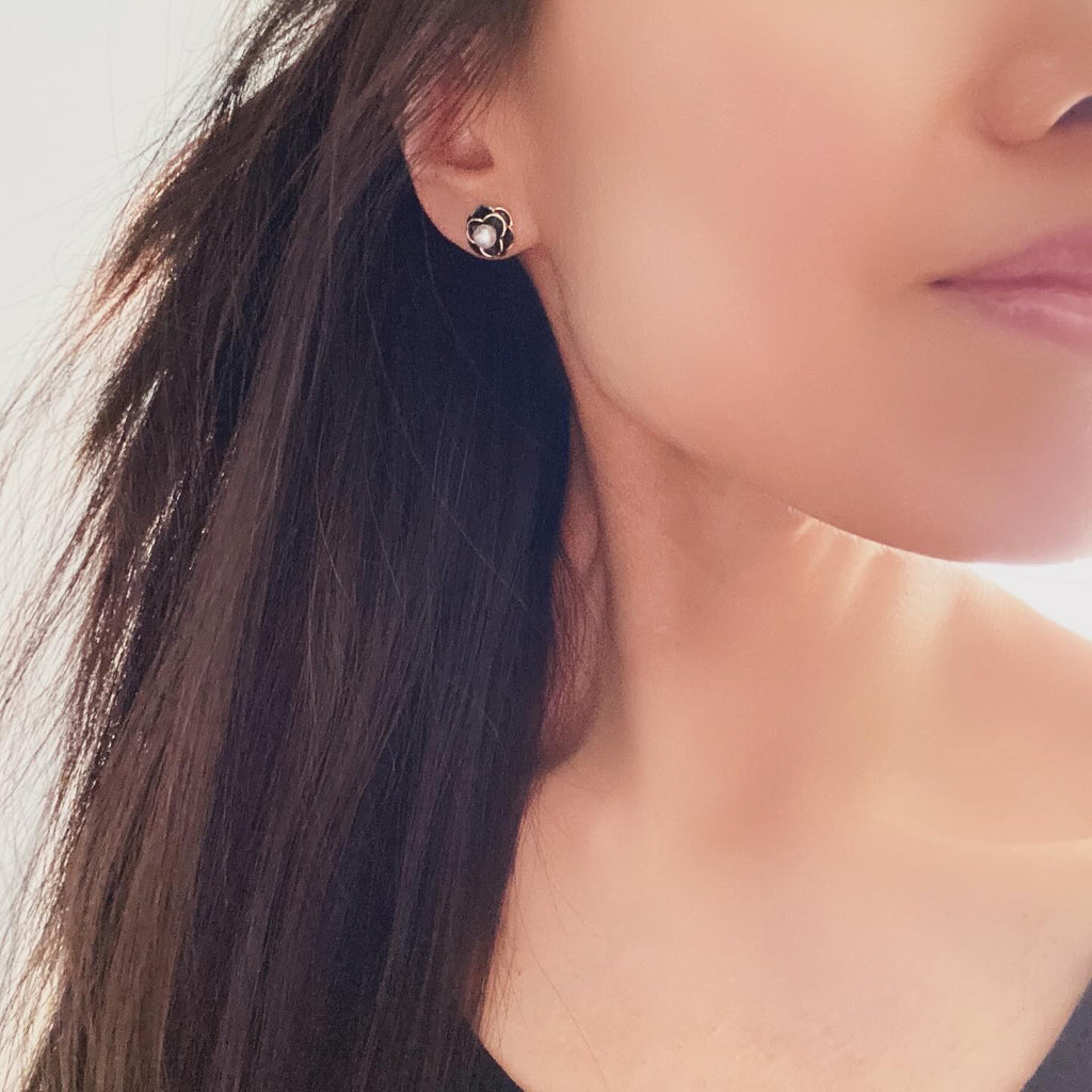 Coco Camellia Teeny Earrings