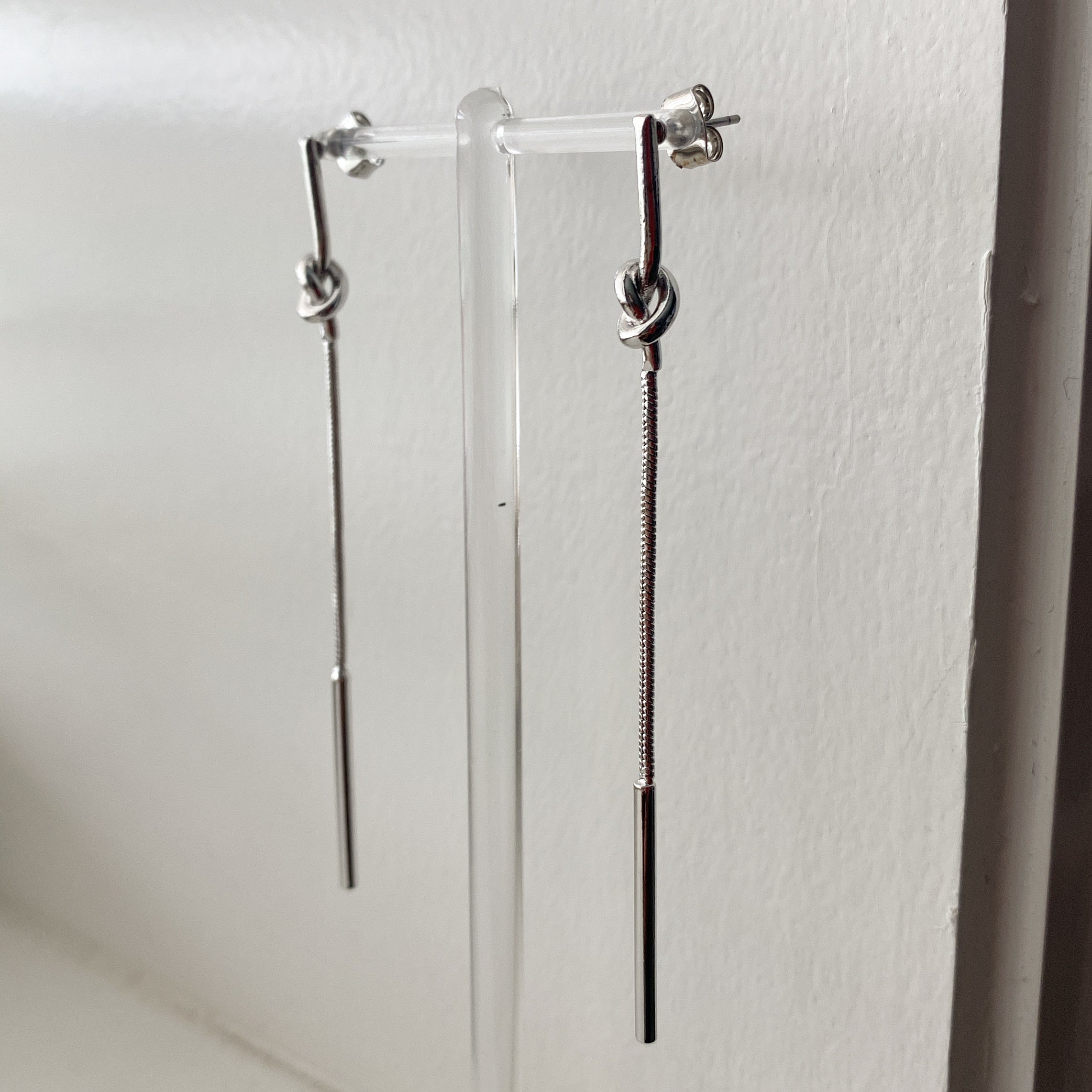 Knotted Snake Chain Earrings