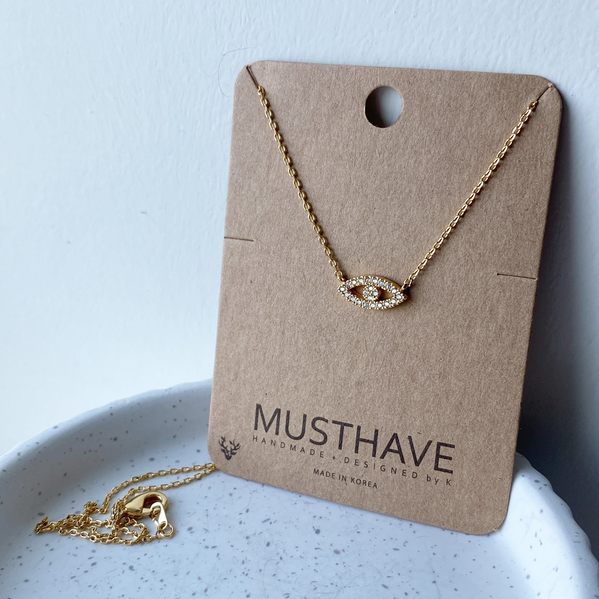 Pavé Evil Eye Necklace