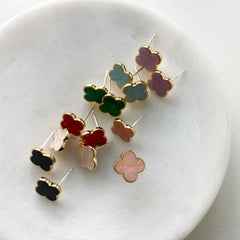 Clover Leaf Pantone Stud Earrings