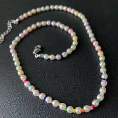 Sunny Day Rainbow Pearl Necklace