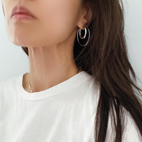 Double Loop Hoop Earrings