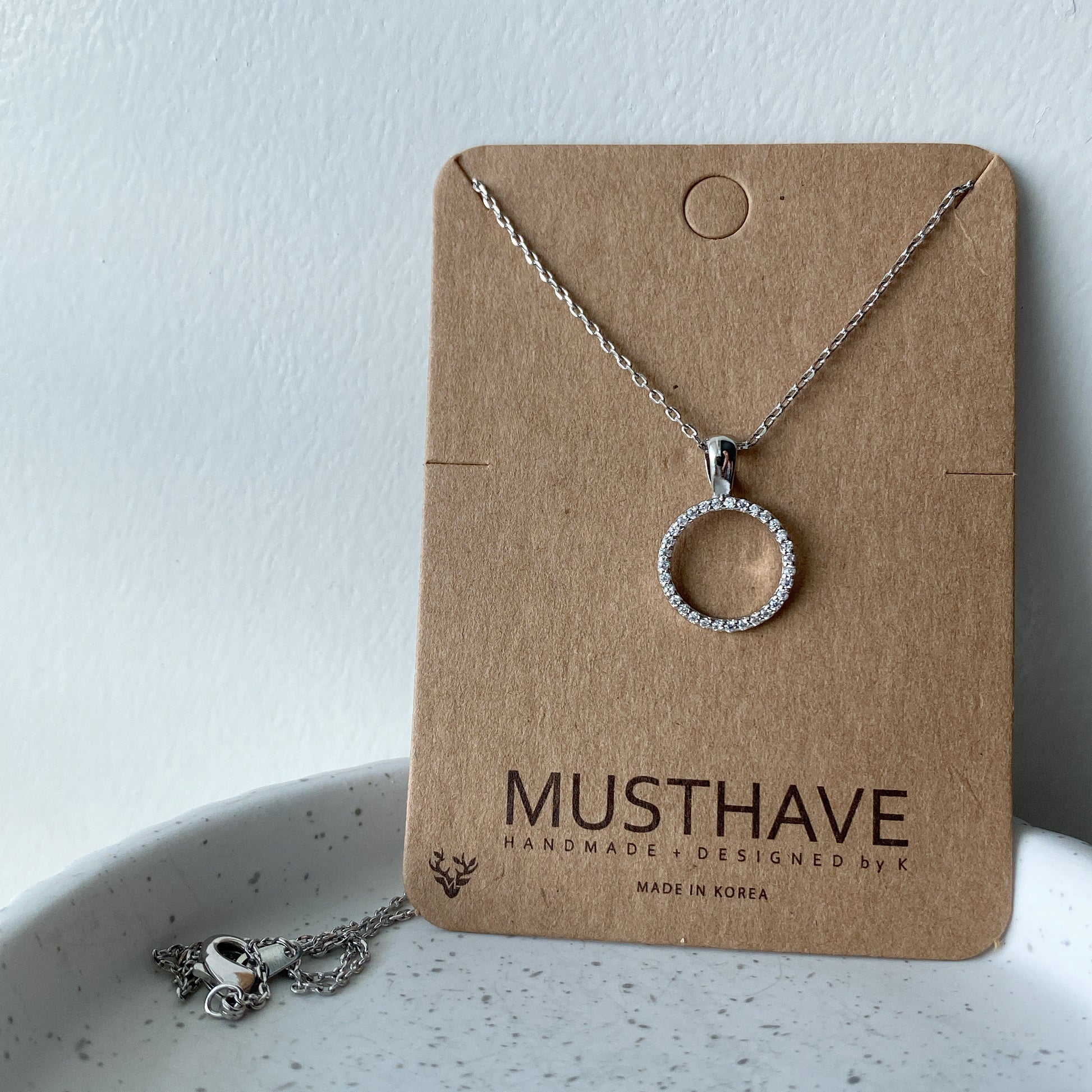 Pavé Karma Circle Necklace