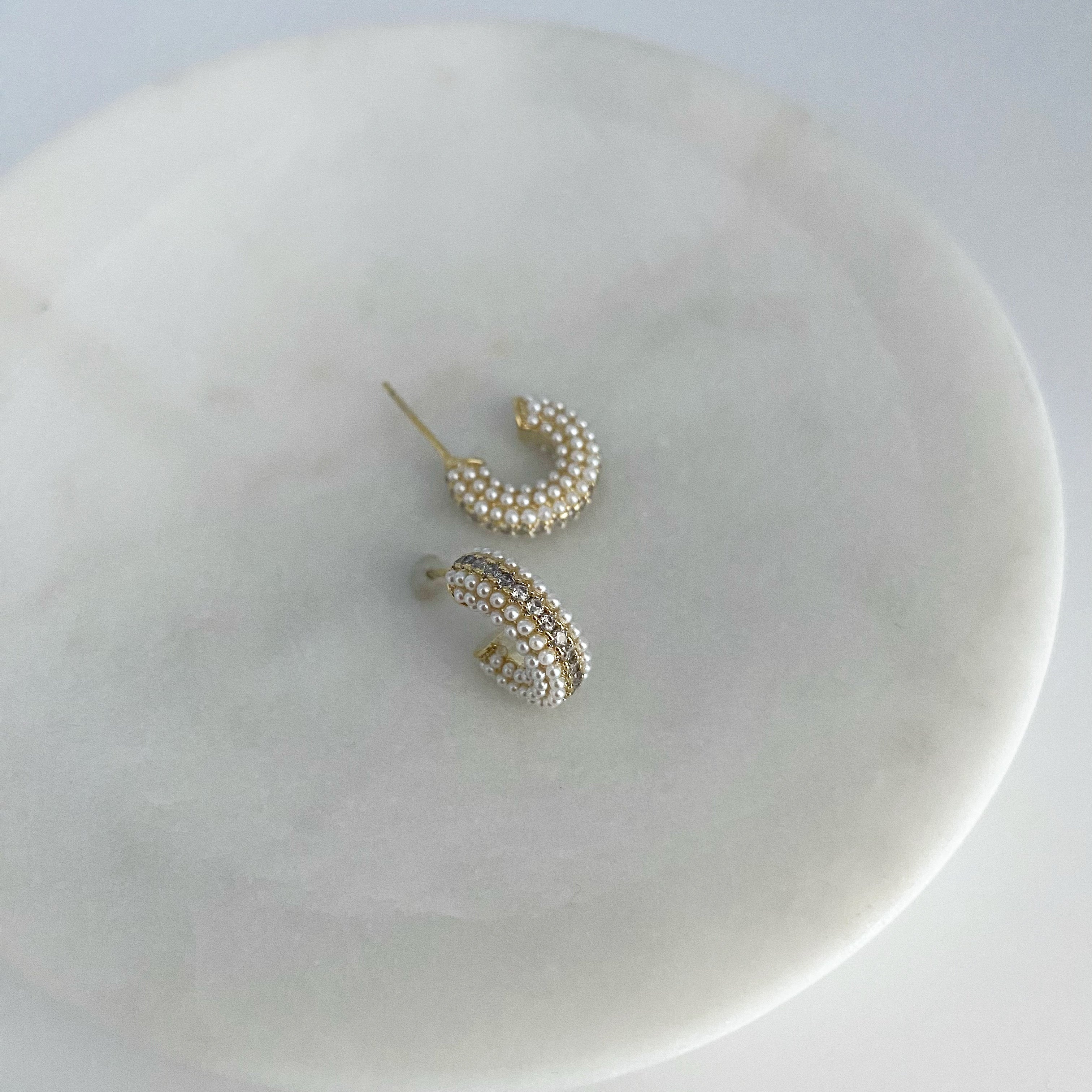 Perfect Pearl Hoop Earrings