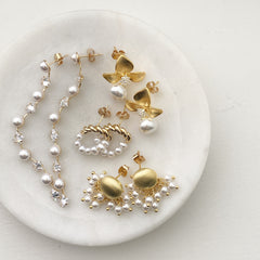 Half and Half (Freshwater Pearl) Earrings