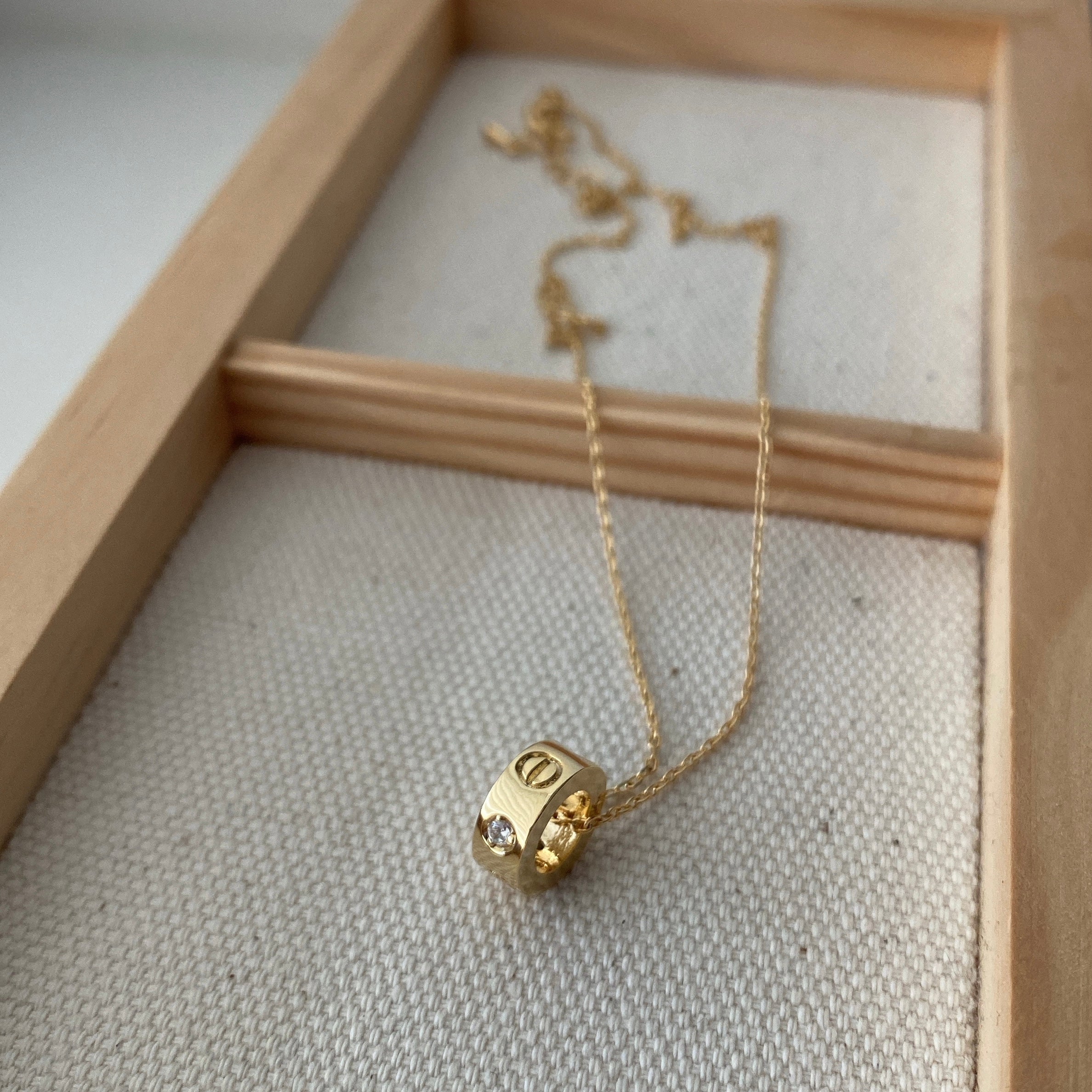 LOVE-ly CZ Barrel Necklace