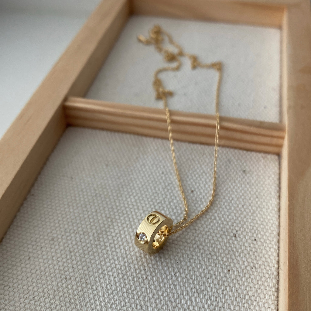 LOVE-ly CZ Barrel Necklace