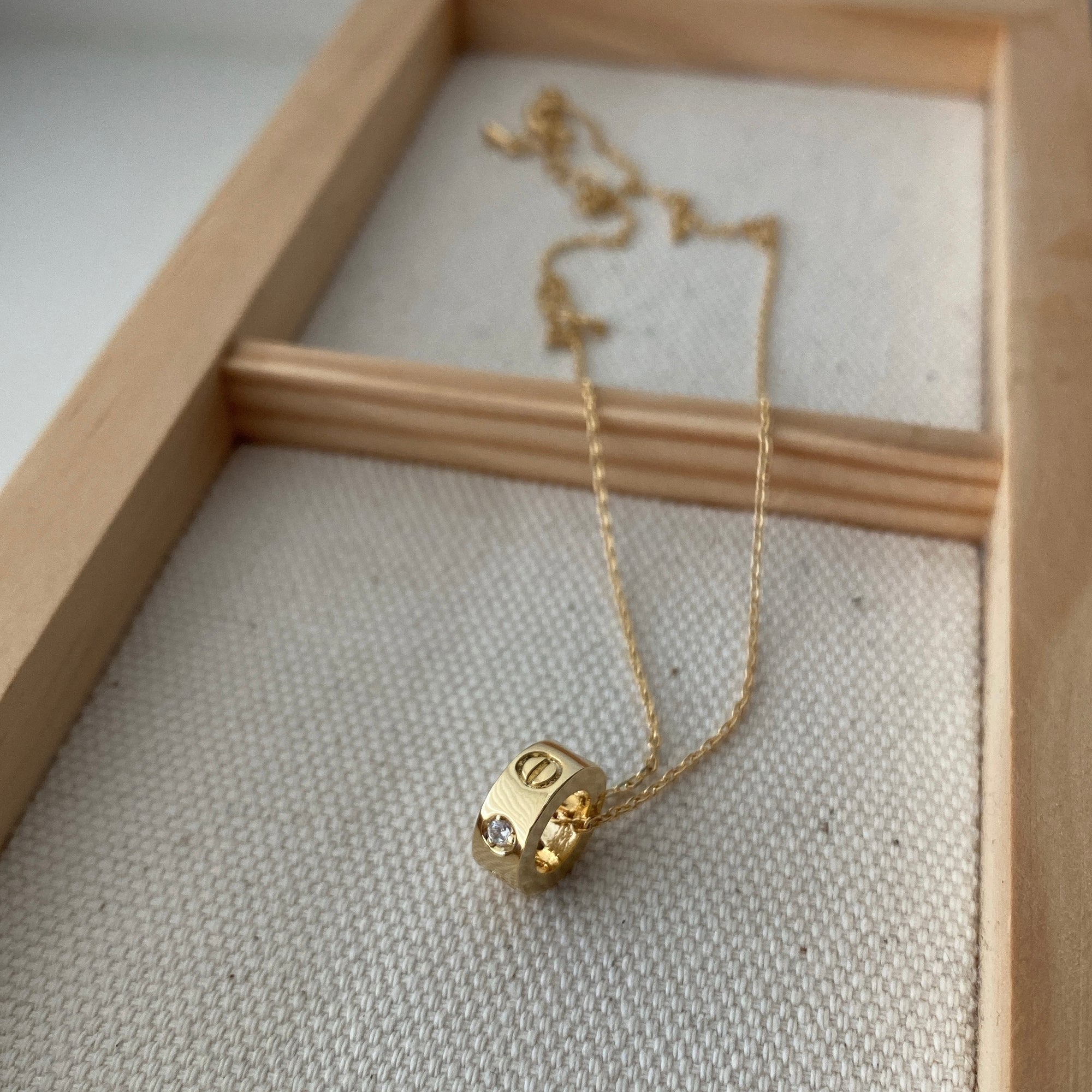 LOVE-ly CZ Barrel Necklace