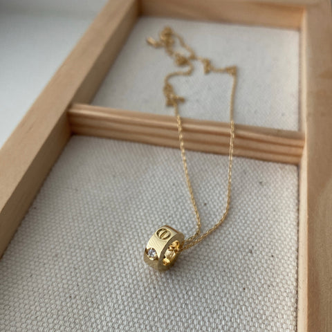 LOVE-ly CZ Barrel Necklace