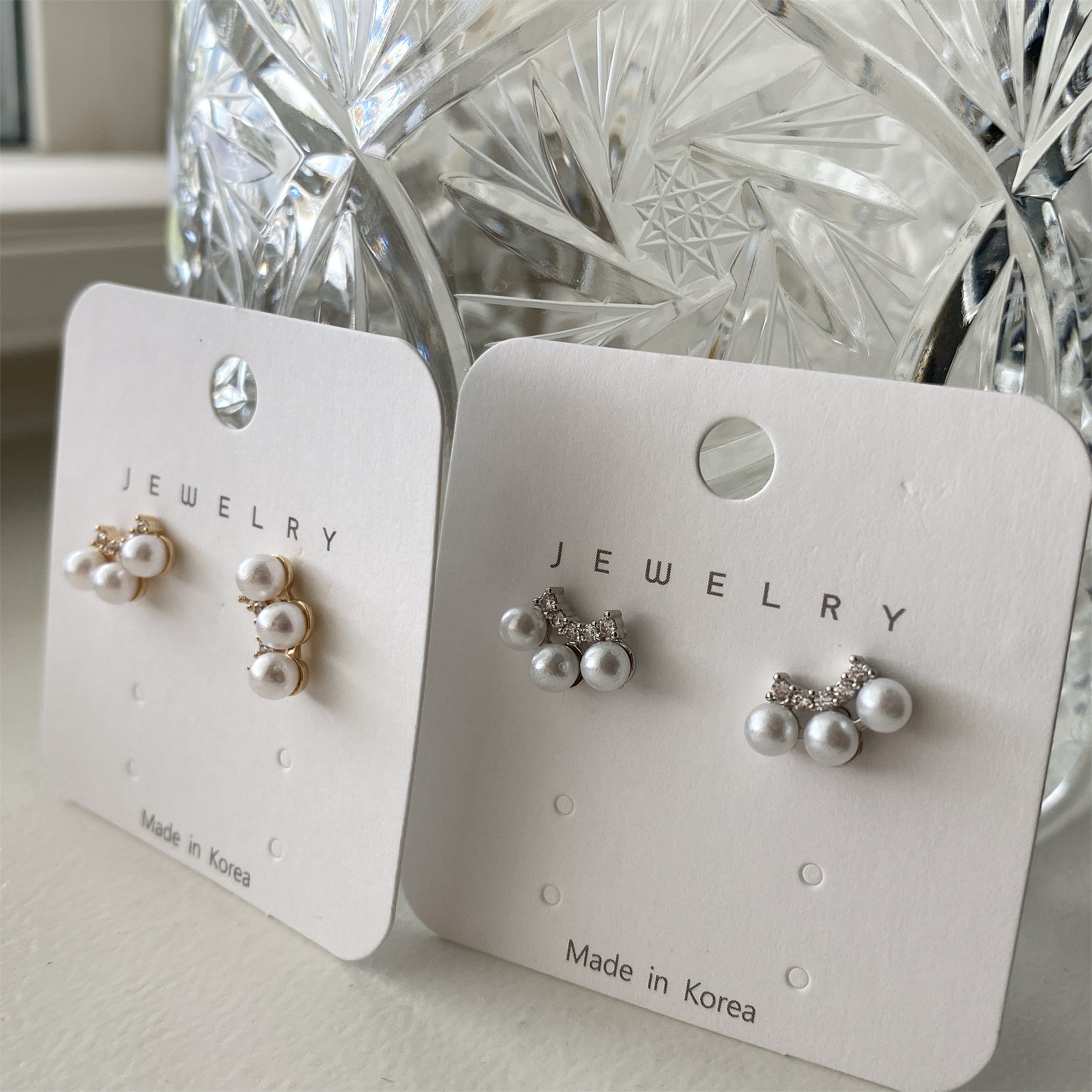 Pearl Scoop Teeny Earrings