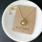 Pearl Medallion Necklace