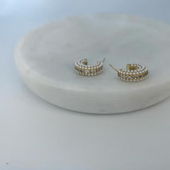 Perfect Pearl Hoop Earrings
