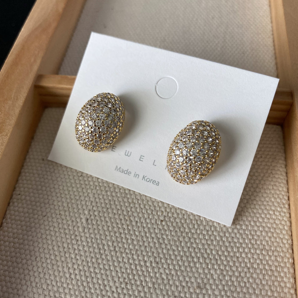 Pavé Dome Earrings