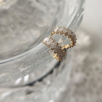 Overlapping Ovals Hoop Earrings