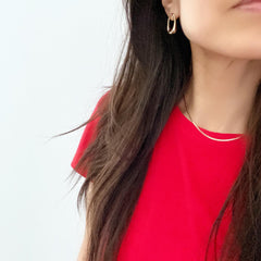 Open Oval Droplet Earrings