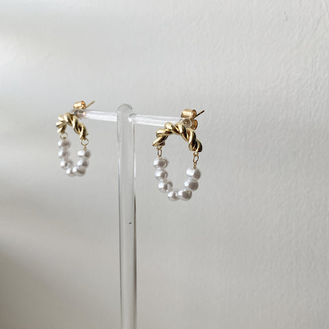 Half and Half (Freshwater Pearl) Earrings