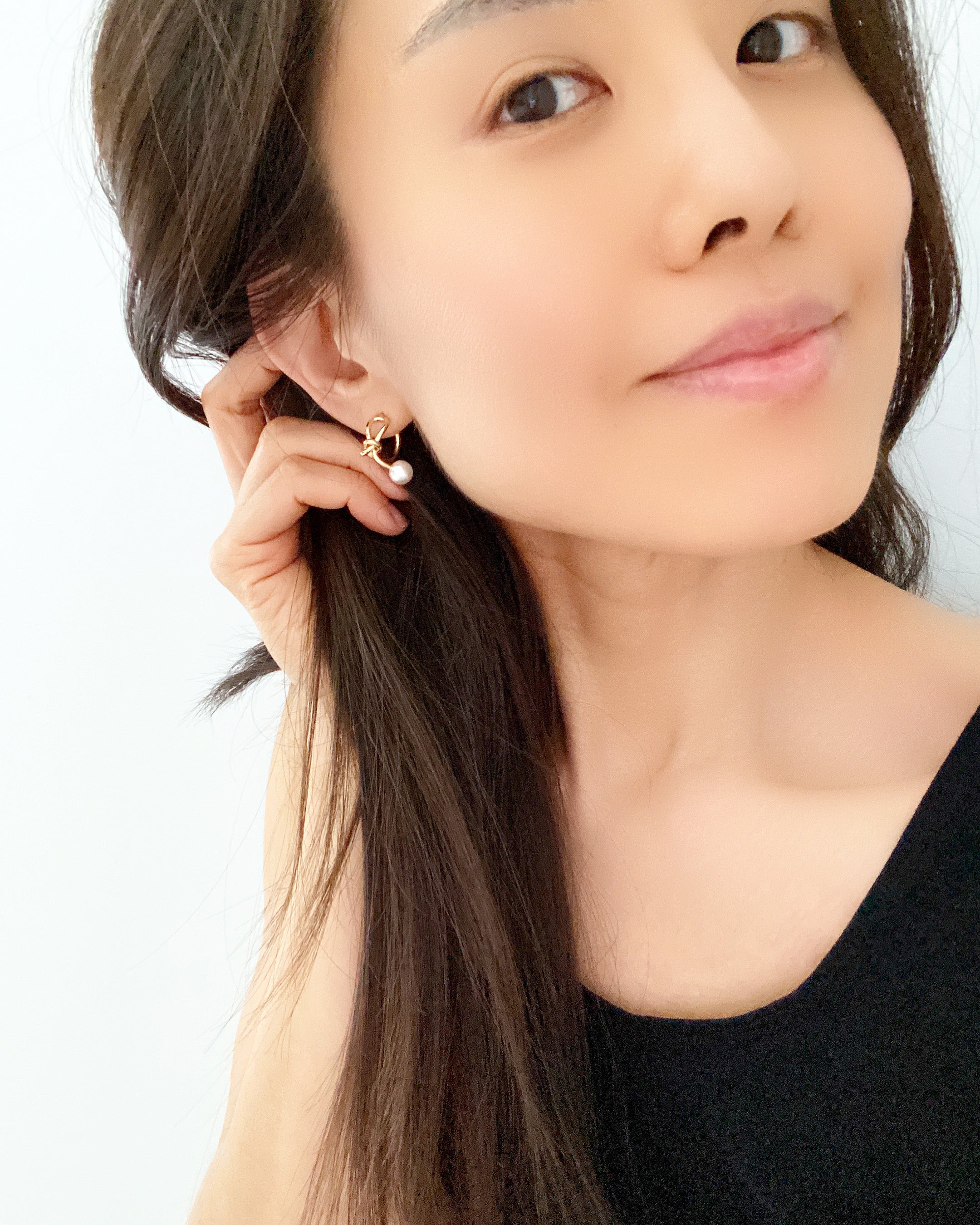 Knotted Pearl Drop Earrings