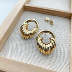 Fluted Round Earrings