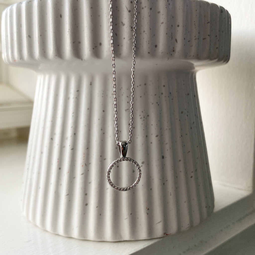 Pavé Karma Circle Necklace