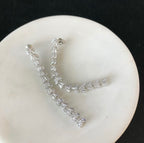 Baguette Linear Drop Earrings