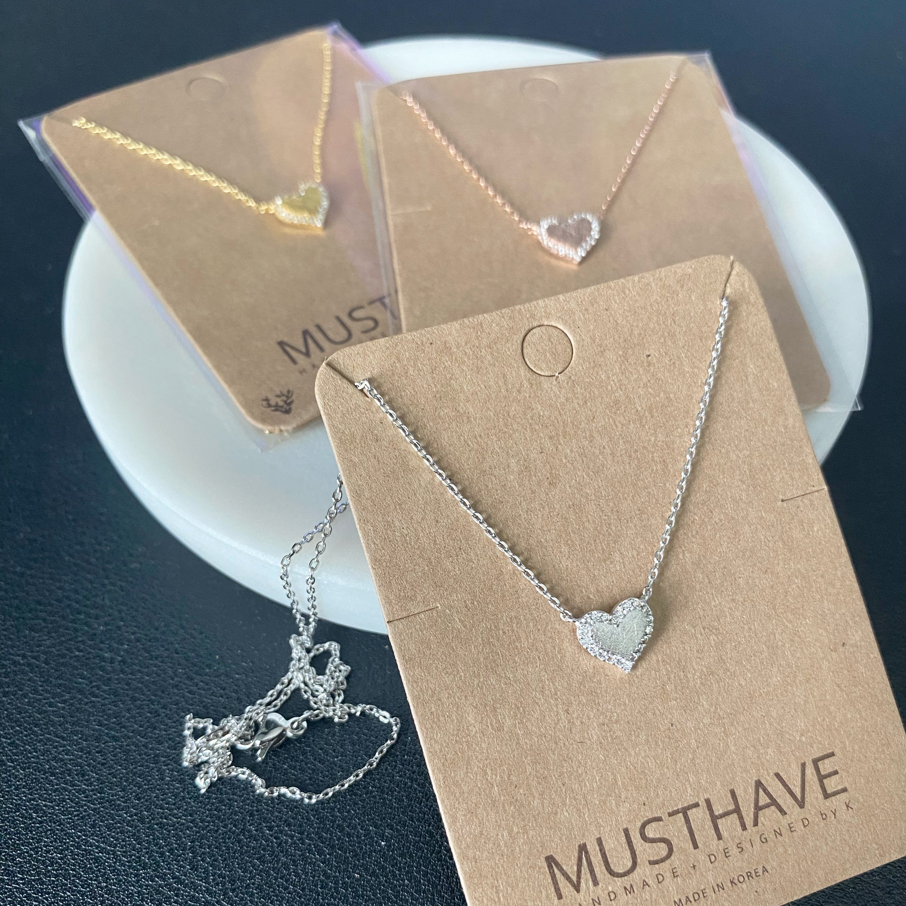 Pave Heart (Trim) Necklace