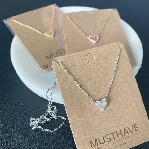 Pave Heart (Trim) Necklace