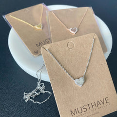 Pave Heart (Trim) Necklace