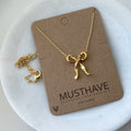 Wavy Bow Necklace