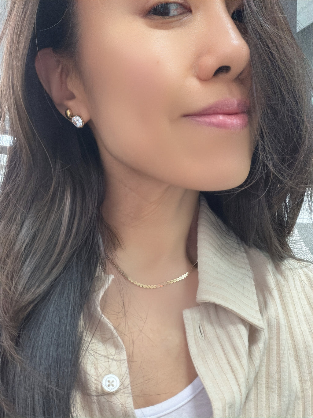 Cubic Zirconia Swaddle Stud Earrings 10mm