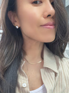 Cubic Zirconia Swaddle Stud Earrings 10mm