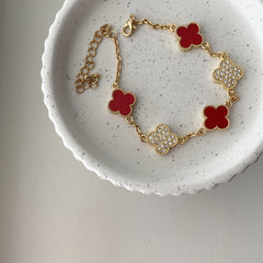 Clover Leaf Pavé Mix Bracelet