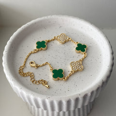 Clover Leaf Pavé Mix Bracelet