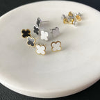 Clover Leaf Enamel Earrings
