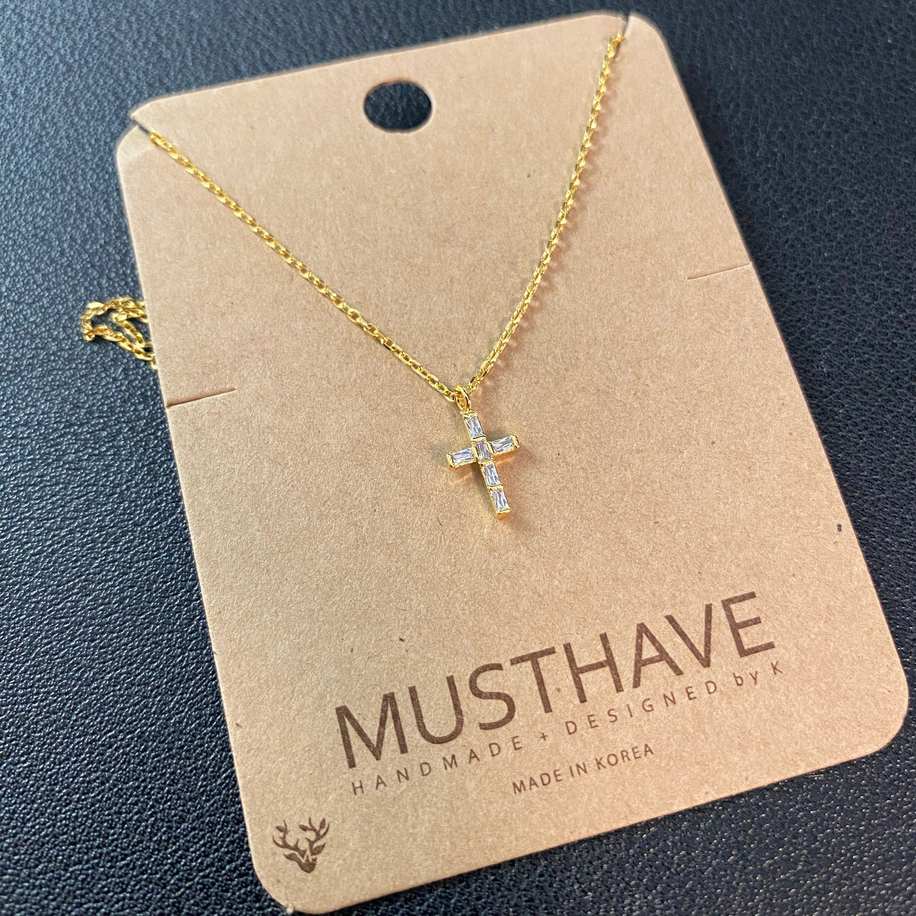 Baguette Cross Necklace