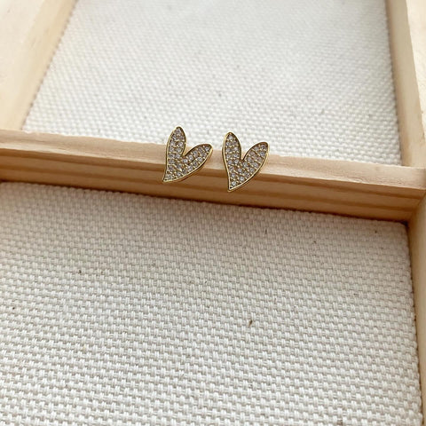 Uneven Heart Earrings
